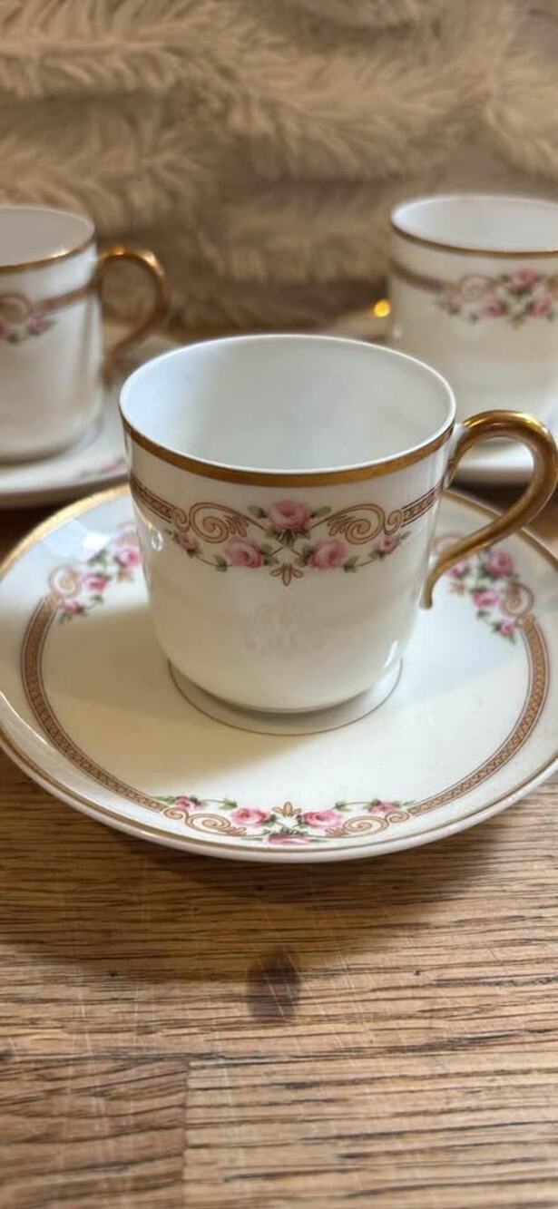 Limoges tea cups and saucers